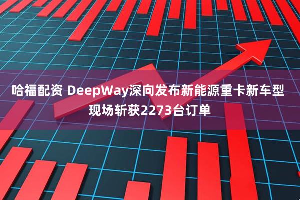 哈福配资 DeepWay深向发布新能源重卡新车型 现场斩获2273台订单
